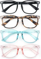 Reading Glasses Women Blue Light Blocking Lightweight Computer Readers +0.50 for Women Cheaters Reading Glasses 4 Pack Anti Glare Reduce Eyestrain Protect Eyes