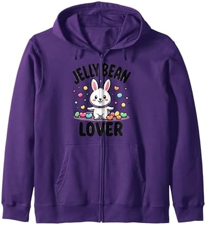 Jelly Bean Lover Boys Easter Graphic Design Zip Hoodie