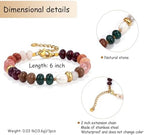Gemstone Beaded Bracelet for Women Colorful Natural Stone Freshwater Pearl Surfer Beach Rainbow Bracelet Jewelry Gift