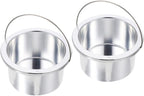 KAILIKETIY 2pcs Non-Stick Wax Melting Container Aluminum Inner Pots for Hair Removal Wax Heater Capacity Design for Home and Salon Use and Safe