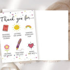 Lovely Thank You Teacher Card, Great Teacher Appreciation Gifts Card from Students, Thank You for Helping Me Grow, End of Term Gift