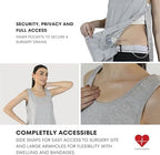 Inspired Comforts Post Surgery Mastectomy Recovery Tank Top with Drain Pocket & Snap-Access