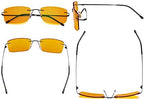 Eyekepper Titanium Rimless Orange Tinted Lenses Computer Reading Glasses Readers Men Women