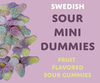 Swedish Sour Mini Dummies,Vegan Fruit Flavored Sour Gummies, Authentic Scandinavian Candy – Soft & Chewy Gummy Candy – 8 oz Bag