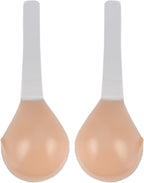 Seamless Silicone Breast Patch Bra Pad Invisible Underwear Inserts for Fake Boob Forms Enhance Comfort Confidence Flesh-C