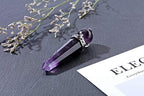 CrystalTears 3.2" Amethyst Crystal Wand Reiki Healing Crystals Point Prism Gemstone Wand Tumbled Poished Quartz Crystal Healing Stones for Meditation Wicca Crystals Therapy