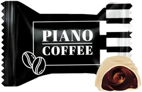 White Chocolate Candy Filled with Coffee Cream – Natural Strong Coffee Taste – Imported from Ukraine - Perfect with Coffe
