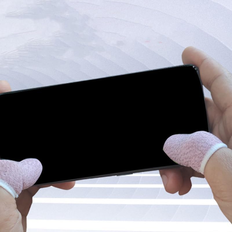 CHILDWEET Gaming Finger Sleeves Sweat-Resistant Thumb Protector Lightweight Fingertip Covers for Mobile Phone Game Control Anti-Slip Finger Sleeves
