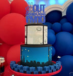 Out Single Digits I'm 10 Cake Topper - Royal Blue Glitter 10th Birthday Cake Decoration Supplies for Boys and Girls - Double Digits 10 Cake Decor for 10th Birthday Party Supplies Photo Booth Props