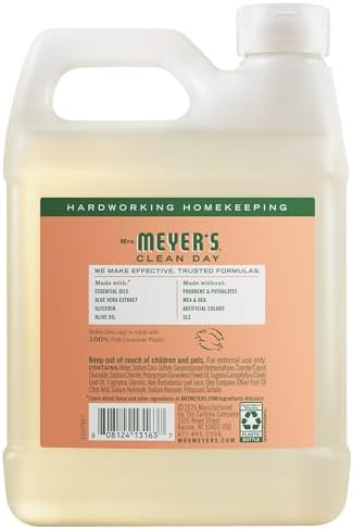 MRS. MEYER'S CLEAN DAY Hand Soap Refill, Geranium Scent, 33 Fl Oz Bottle
