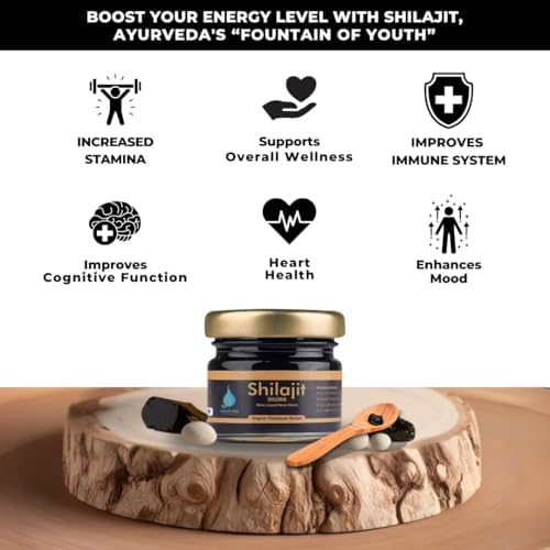 Vedapure Purest Himalayan Shilajit Resin 100% Pure Shilajit with Fulvic Acid & 85+ Trace Minerals Complex for Energy & Immune Support, 15 Grams