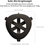 OutIn Ultra-Portable Foldable Coffee Stand with Carabiner, Stable Portable Espresso Machine Holder, Aluminum Unibody Design, Clip-On Carabiner for Easy Carrying, Fit Mino, Nano