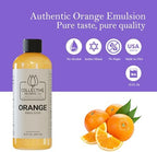Orange Emulsion for Baking - Natural Flavoring Blend for Cookies, Cakes, Ice Cream, Smoothies, Beverages & More - 16 fl oz Kosher, Pure Orange Emulsion by Collective Aromas Co.