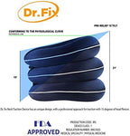 Dr Fix Cervical Neck Traction Device for Instant Neck Pain Relief at Home | Elastic Band (Dark Blue, 12-17)