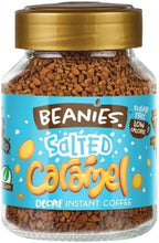 Beanies Decaf Salted Caramel Flavoured Instant Coffee 50g Jars (Pack of 6) Rich & Sweet Decaffeinated Coffee