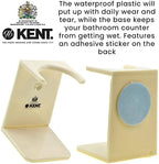 KENT VSB6 1.5" Water Resistant Mock Ivory Shaving Brush Stand BK2 and BK4 Natural Shaving Brush Air Drying Base
