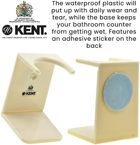 KENT VSB6 1.5" Water Resistant Mock Ivory Shaving Brush Stand BK2 and BK4 Natural Shaving Brush Air Drying Base