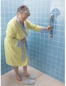 Moen LR8724D3GOWB Bathroom Safety 24-Inch Designer Safety Bathroom Grab Bar with Curled Grip, Old World Bronze