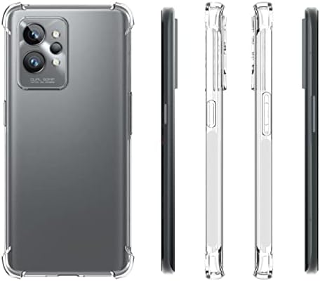 USTIYA Case for Realme GT 2 Pro Clear TPU Four Corners Protective Cover Transparent Soft funda