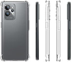 USTIYA Case for Realme GT 2 Pro Clear TPU Four Corners Protective Cover Transparent Soft funda