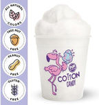 Fun Sweets Vanilla Cotton Candy 6-Pack – Dye Free White Cotton Candy in 1.5 oz Individual CottonCandy Tubs – White CottonCandy for Weddings, CandyBuffets & Bridal Showers