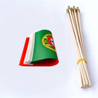 TSMD Portugal Stick Flag Portuguese Small Mini Hand Held Flags,5x8 Inch,12 Pack