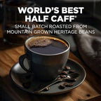 Maud's Half Caffeine Instant Coffee, 24 ct, 100% Arabica Coffee, Medium Roast, Instant Hot or Iced Coffee - Just add water