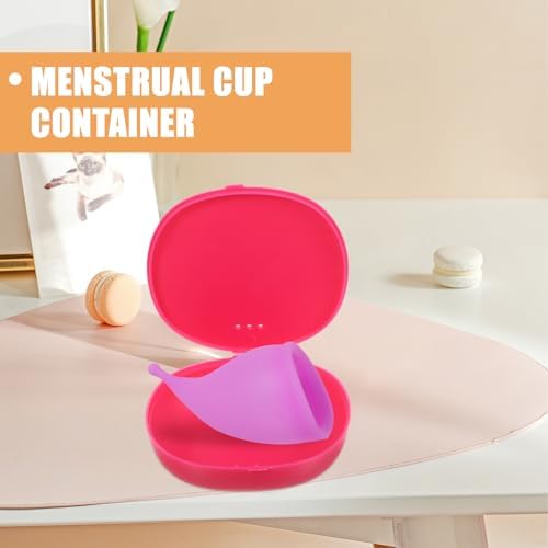 Beavorty Storage Box Plastic Compact Holder for Reusable Period Cups Travel and Home Organization 1.3X1.3X0.3 Inches