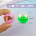 AUEAR, Colorful Small Round Capsules 1.1 Inch Vending Machine Empty Plastic Gumball Containers for Party Favor Prize (250 Packs)