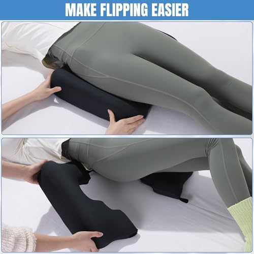 HOMBYS Memory Foam Bed Sore Cushions for Butt,Bedsore Pressure Relief Pillow for Sleeping and Sitting,Cushion for Bed Sores on Buttocks, T Shaped Opening Tailbone Pillow, Patent Pending(Dark Grey)