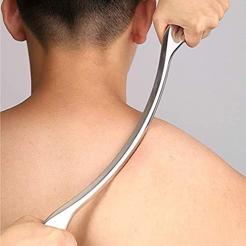 STICKON Stainless Steel Gua Sha Scraping Massage Tool IASTM Tools Great Soft Tissue Mobilization Tool (I Shape)