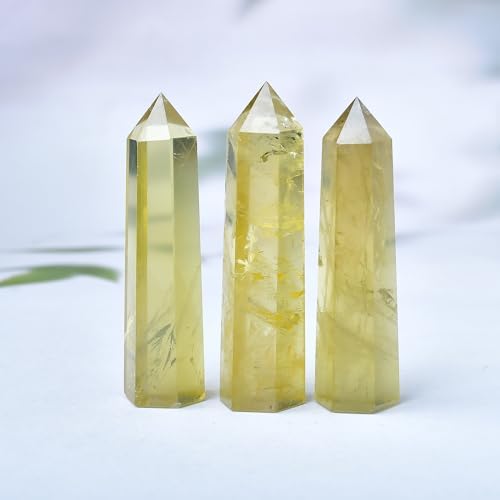 1PCS Citrine Natural Crystal Towers / 2.75-3.54" Healing Crystal Wand / 6 Faceted Chakra Reiki Meditation Therapy