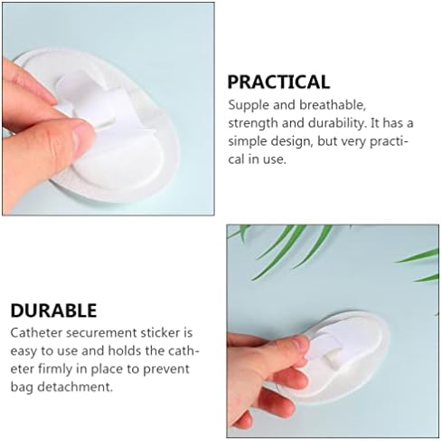 EXCEART 20Pcs Catheter Stabilization Device Legband Holder Sticker Catheter Tube Holder Perspiration Holes Legband Holder Urine Bag Holder Care