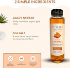 Caramel Agave Simple Syrup for Coffee & Cocktails - Sweetened with Organic Agave Nectar - Infused with Real Sea Salt - 13.5 oz