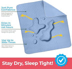 Utopia Bedding Washable Underpads 34" x 36" (Pack of 4), Waterproof Reusable Heavy Absorbency Incontinence Bed Pads for Adults, Kids, Elderly and Pets, Bedwetting Pads for Sofa and Couch (Blue)