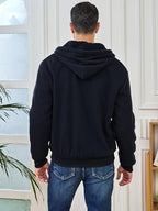 Hoodies for Men Full Zip Up Fleece Warm Thick Jackets Heavyweight Sherpa Lined Coat