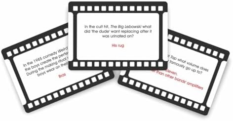 Gift Republic Movie Trivia Cards Classic Movie Question Cards Fun Quiz Questions Movie Buff Gift Portable Travel Game