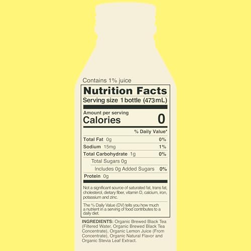 Saint James Iced Tea - Organic Black Tea - Non-GMO, Gluten Free, Zero Calorie, Zero Sugar - Classic Lemon, 12 Pack (16 fl oz each)