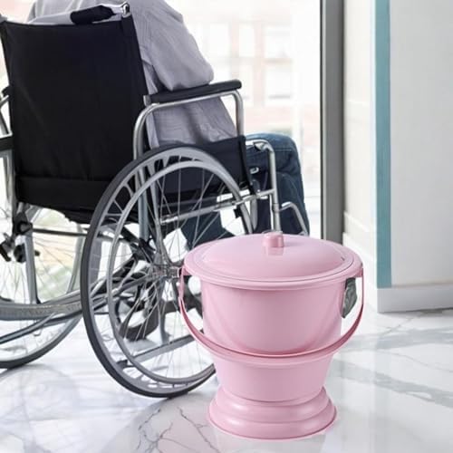 Generic Spittoon with Lid Pot Toilet Night Commode Bucket,Bedpan Chamber Pot for Woman Kids Adults Female Male Bedroom, Red