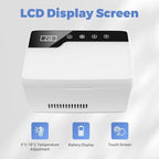 Electric Travel Insulin Cooler Case TSA Appoved, Mini Insulin Fridge Box, Portable Insulin Refrigerator, Rechargeable Diabetic Cooler Box, 2-18℃, Temperature Display, Built-in Battery (Large)