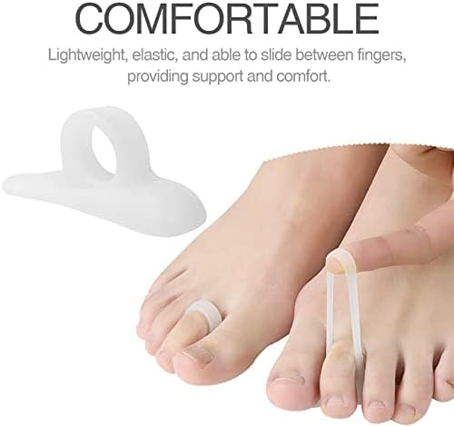 4Pairs Gel Hammer Toe Crest Cushions, Corrector Crests Relieve Foot Pain, Pressure, Discomfort, One Loop Design Hammertoe Gel Support Pads, Flexible Silicone Comfort