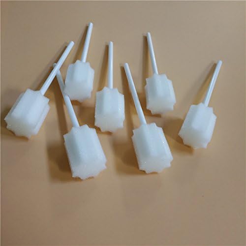Oral Mouth Swabs Sponge- Untreated and Unflavored for Baby & Elderly Oral Cleaning White 150 Counts