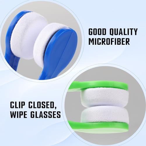 7 Pcs Glasses Cleaner Tool, Mini Sun Glasses Eyeglass Microfiber Spectacles Cleaner with Keychain, Soft Cleaning Cloth Clip for Sunglasses, Eye Glasses Lens Surface Cleaner (7 Colors)