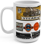 Union Pacific Big Boy 414 And 844 Railroad Coffee 15 Oz Mug Collection, Train Lover Gift, Railroad Enthusiast Cup, Vintage Steam Locomotive