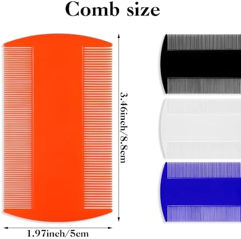 4 Pcs Lice Combs Double Sided Fine Tooth Comb Lice Comb For Dandruff Removal Thick Hair Tooth Head Nit Hair Combs For Adults Kids And Pet's Remove Head Lice Nits Fleas(4 Colors)