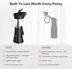 Manual Ear Wax Removal Kit - One-Hand Control Ear Cleaner Tool, Easy to Use Ear Irrigation Flushing System with Soft Silicone Tip for Effective & Safe to Clean Ear Built Up Wax Home Use(Black)