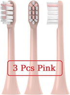 3/8/12 Pcs Compatible with SOOCAS V1/X1/X3/X5/X3U/X3PRO/v1/v2 Replacement Brush Heads Electric Toothbrush Head Soft Dupont Bristle Nozzles(3 Pcs Pink)