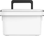 Zerodeko 1PC Medicine Case Medicines First Aid Box Organizer Portable Medicine Organizer Empty Medicine Kit Emergency Medicine Cabinet Storage Container Multi-Layer White Lock Box Medium Size