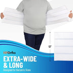 NYOrtho Bariatric Abdominal Binder,12-Inch Wide Elastic Belly Wrap for Plus-Size Men and Women,Post-Surgery Stomach Compression Garment for Hernia Surgery, Natural Birth, Abdominal Injuries