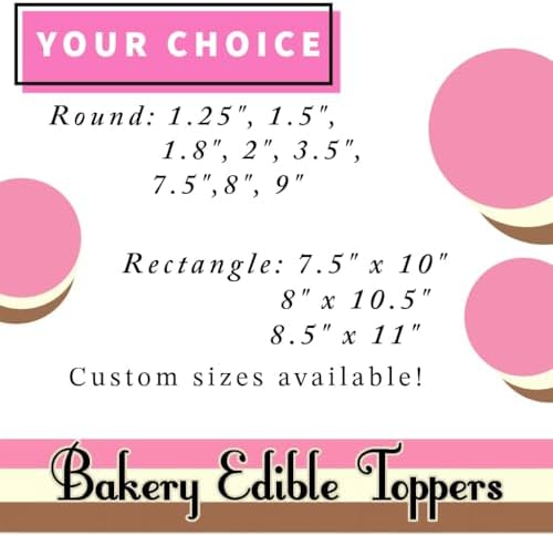 CUSTOM EDIBLE PHOTO CAKE TOPPER: Make Your Celebration Truly One-Of-A-Kind! Upload Your Favorite Photo for an Eye-Catching, Personalized Edible Cake Topper - 8"X10.5"